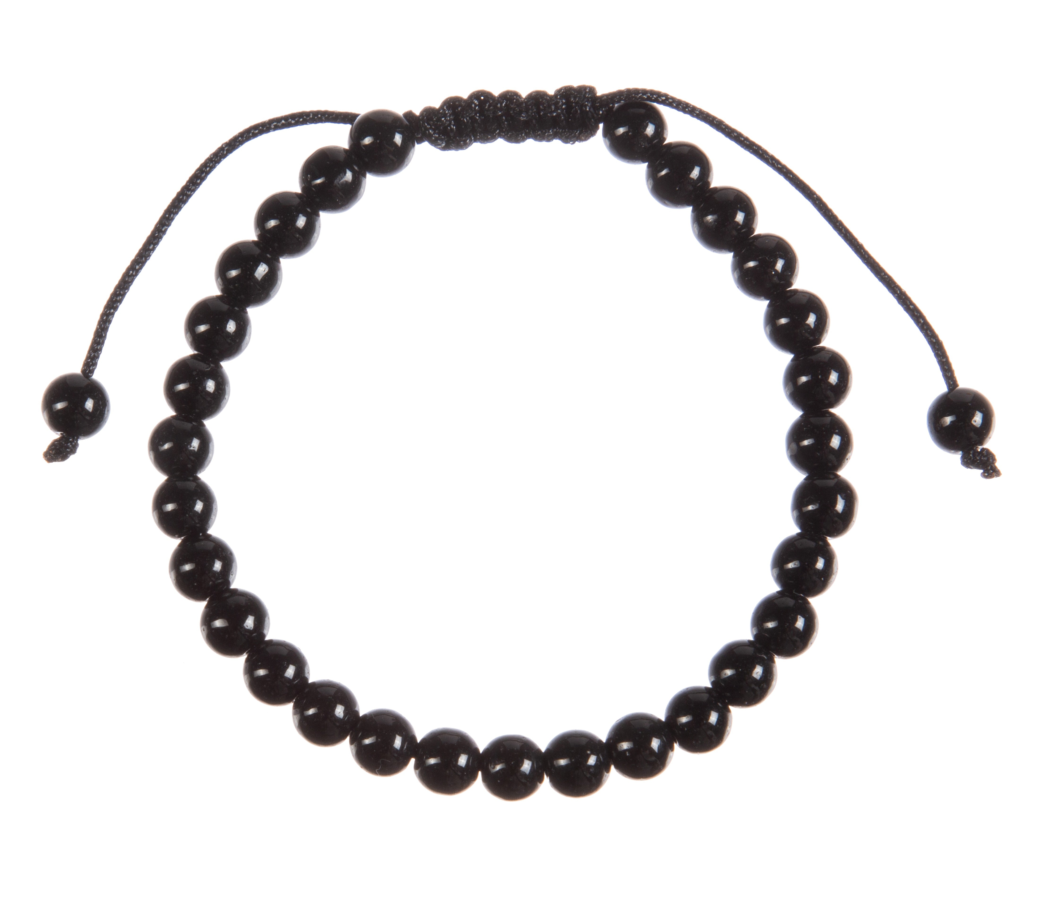 Onyx Braided Shamballa Bracelet B4114-6MM