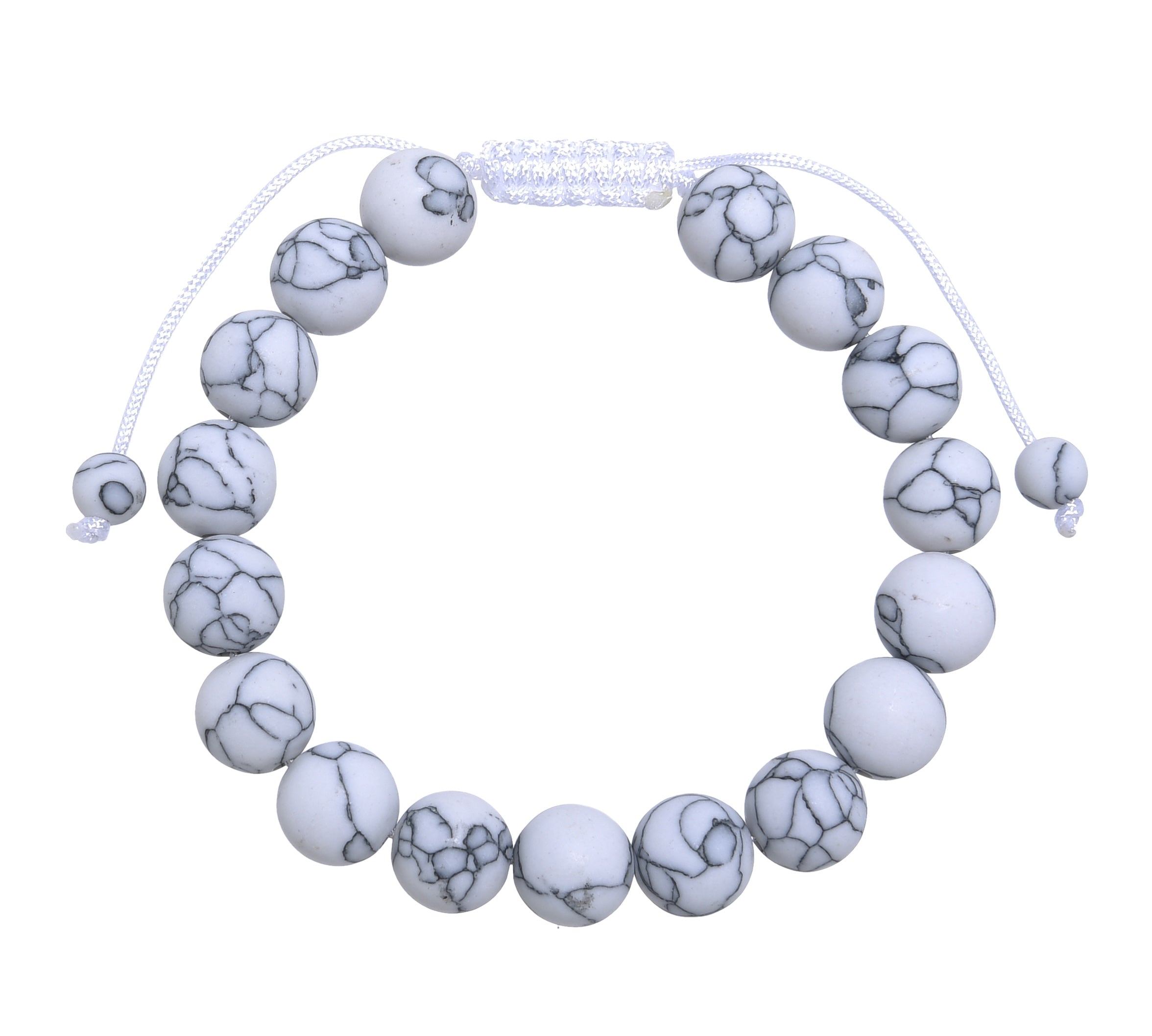 Howlite Braided Shamballa Bracelet B4116-10MM