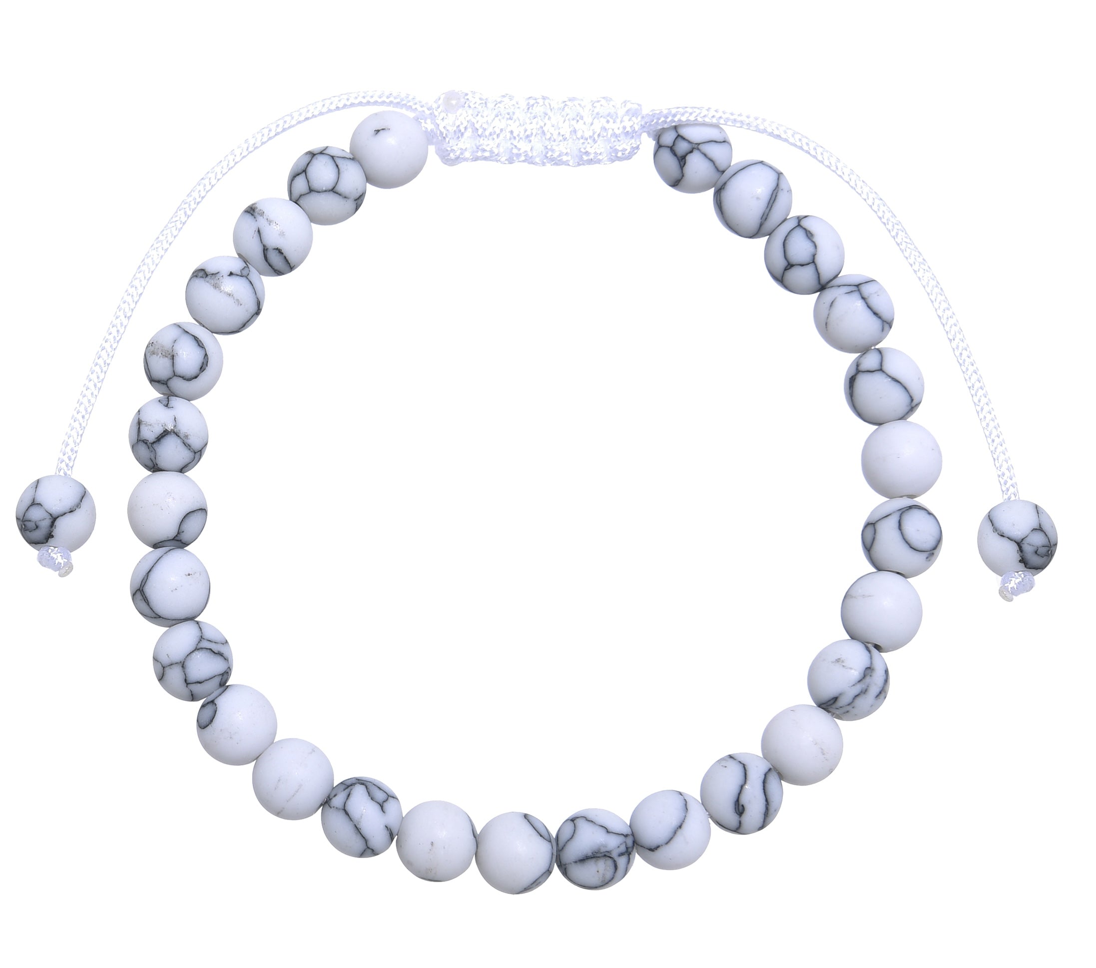Howlite Braided Shamballa Bracelet B4116-6MM