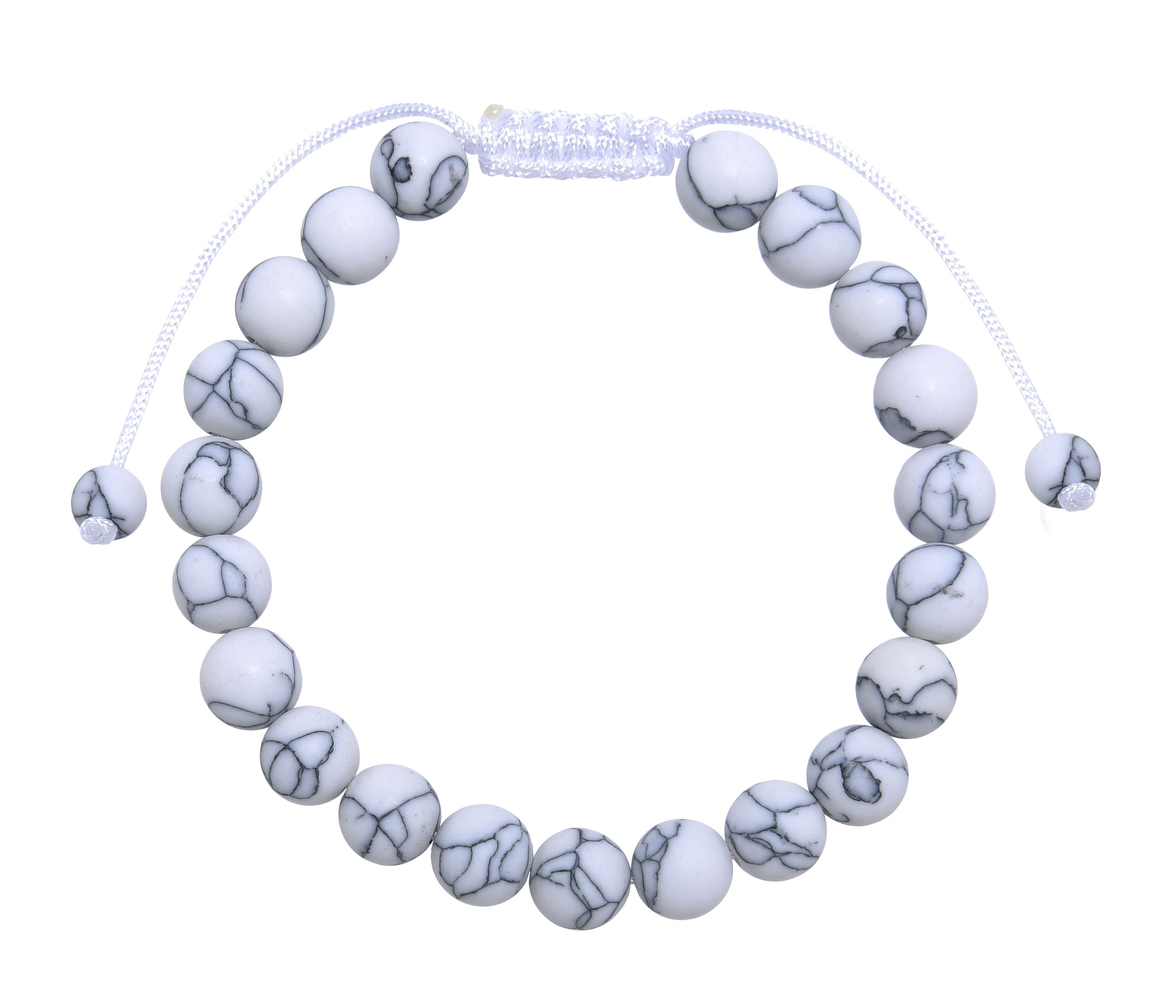 Howlite Braided Shamballa Bracelet B4116-8MM