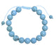 Cracked Turquoise Stone Braided Shamballa Bracelet B4117-10MM