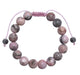 Rhodonite Stone Braided Shamballa Bracelet B4118-10MM