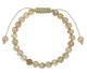 Citrine Quartz Stone Braided Shamballa Bracelet B4119-6MM