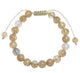 Citrine Quartz Stone Braided Shamballa Bracelet B4119-8MM