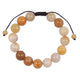 Golden Jade Stone Braided Bracelet B4122-12MM