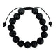 Lava Stone Braided Shamballa Bracelet B4123-12MM