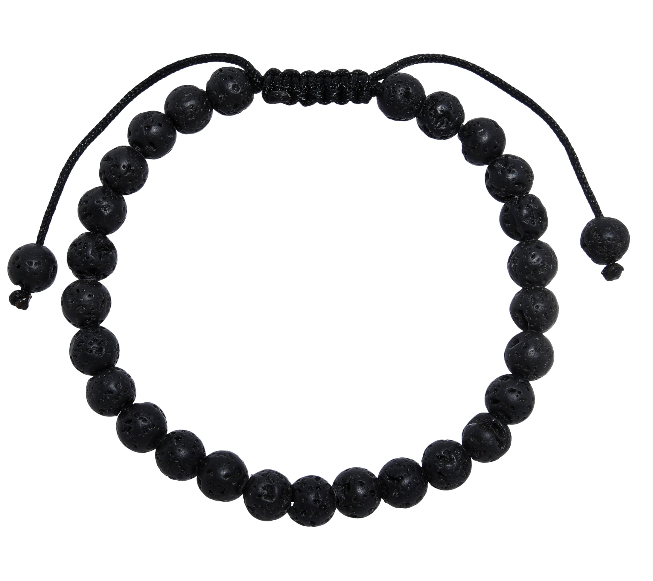 Lava Stone Braided Shamballa Bracelet B4123-6MM