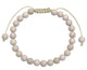 Fossil Stone Braided Shamballa Bracelet B4124-6MM