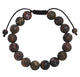 Red Leopard Skin-Matte Stone Braided Shamballa Bracelet B4125-10MM
