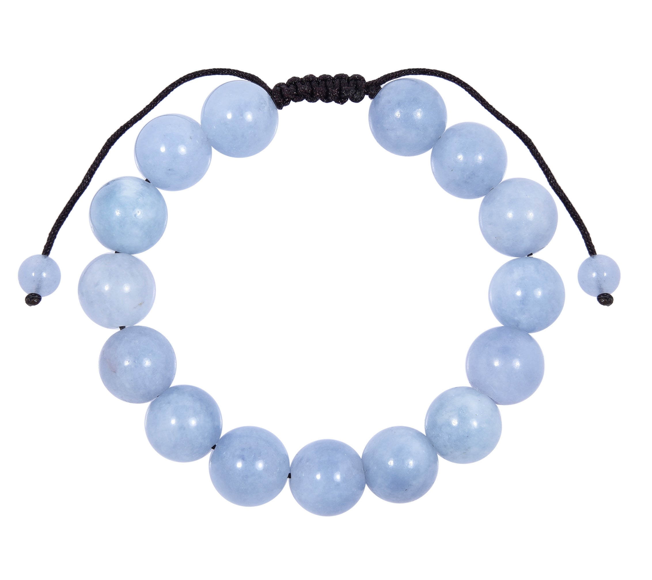 Blue Aquamarine Braided Shamballa Bracelet B4130-12MM