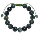 Moss Agate Stone Braided Bracelet B4131-12MM
