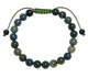 Moss Agate Stone Braided Bracelet B4131-8MM
