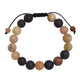 Muddy Jasper-Matte Stone Braided Bracelet B4147-10MM