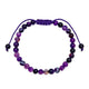 Purple Agate Stone Braided Bracelet B4149-6MM