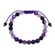Purple Agate Stone Braided Bracelet B4149-8MM