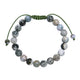 Tree Line Agate Stone Braided Bracelet B4150-8MM
