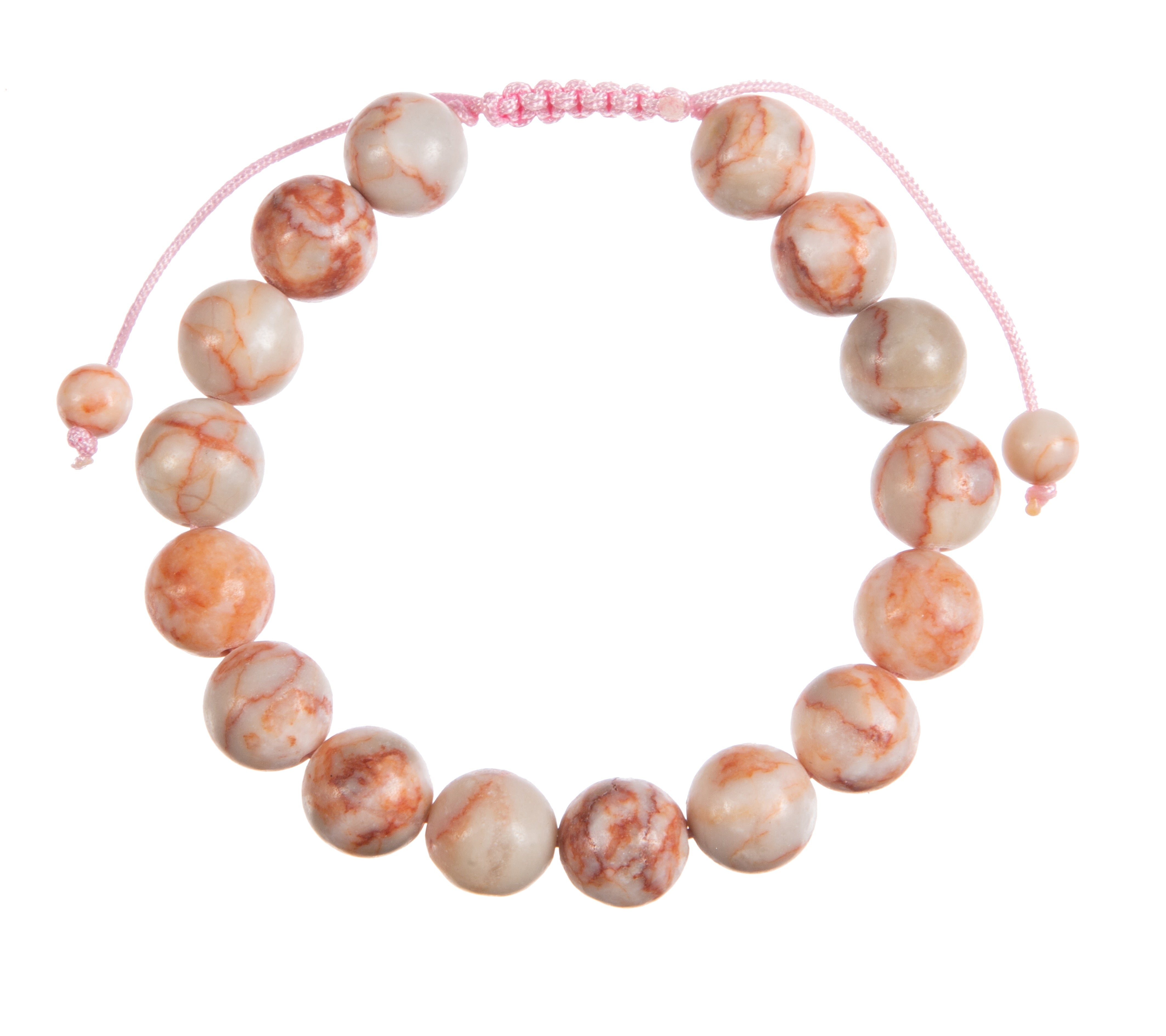 Red Network Stone Braided Bracelet B4156-10MM