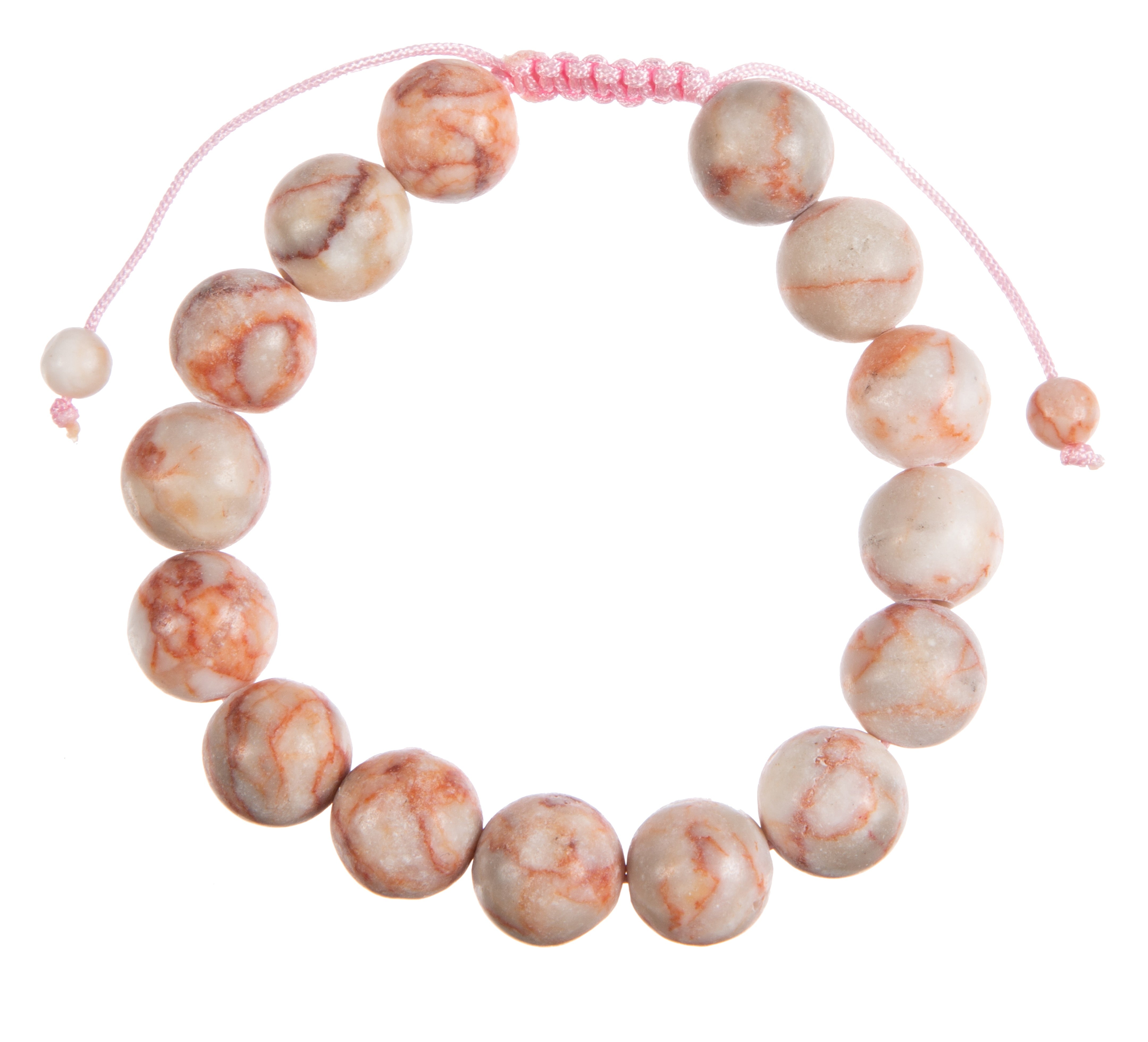 Red Network Stone Braided Bracelet B4156-12MM