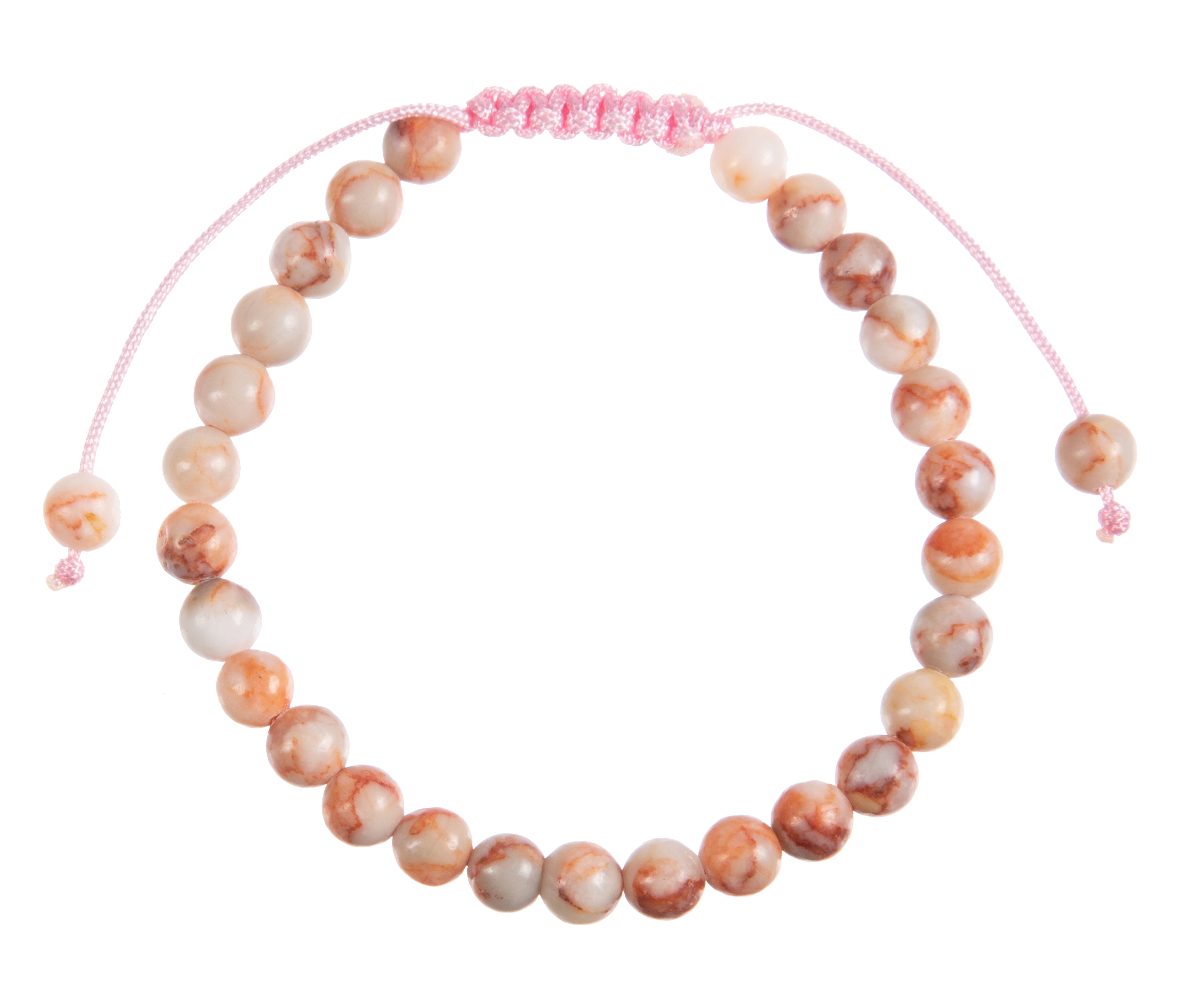 Red Network Stone Braided Bracelet B4156-6MM