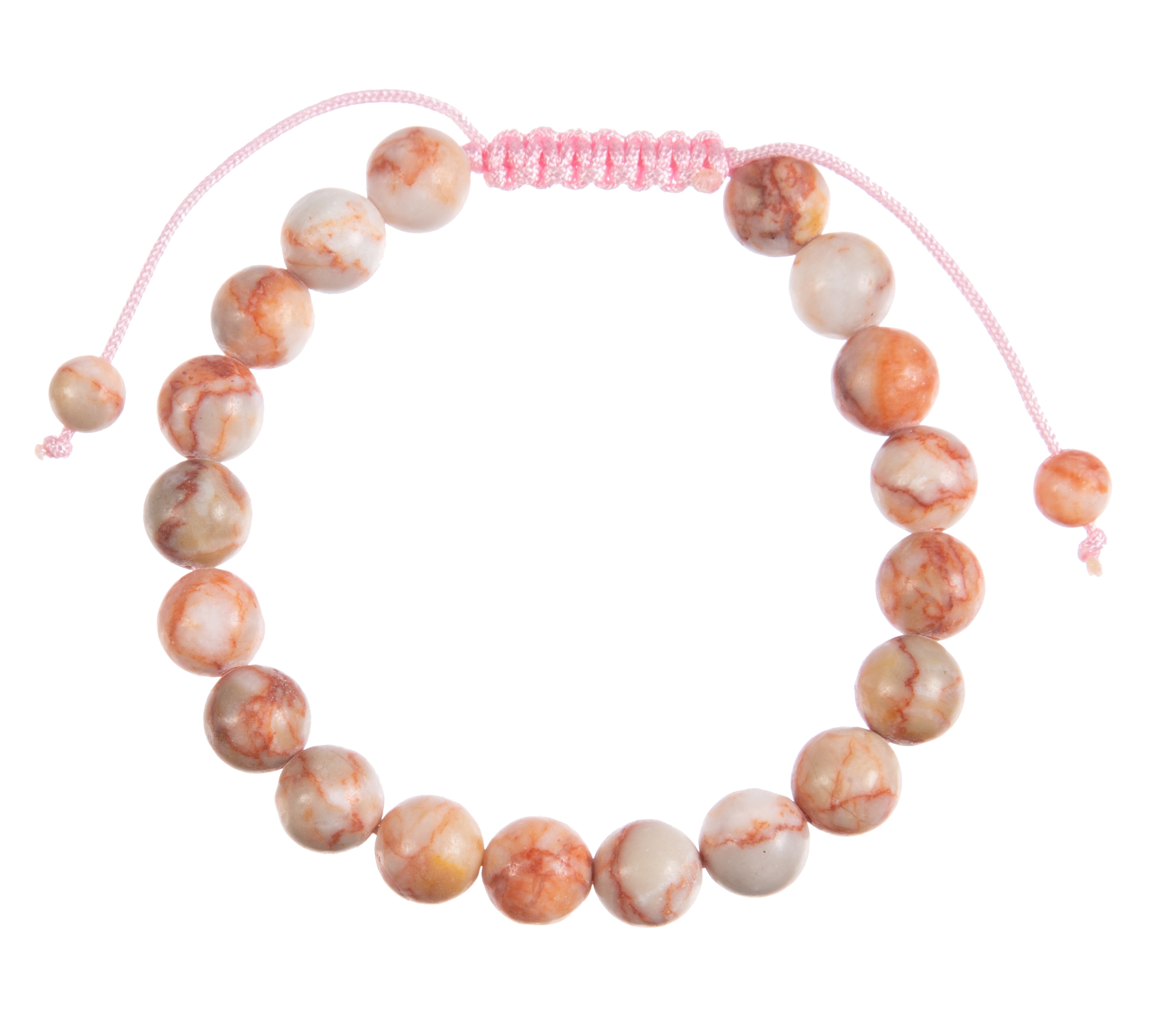 Red Network Stone Braided Bracelet B4156-8MM