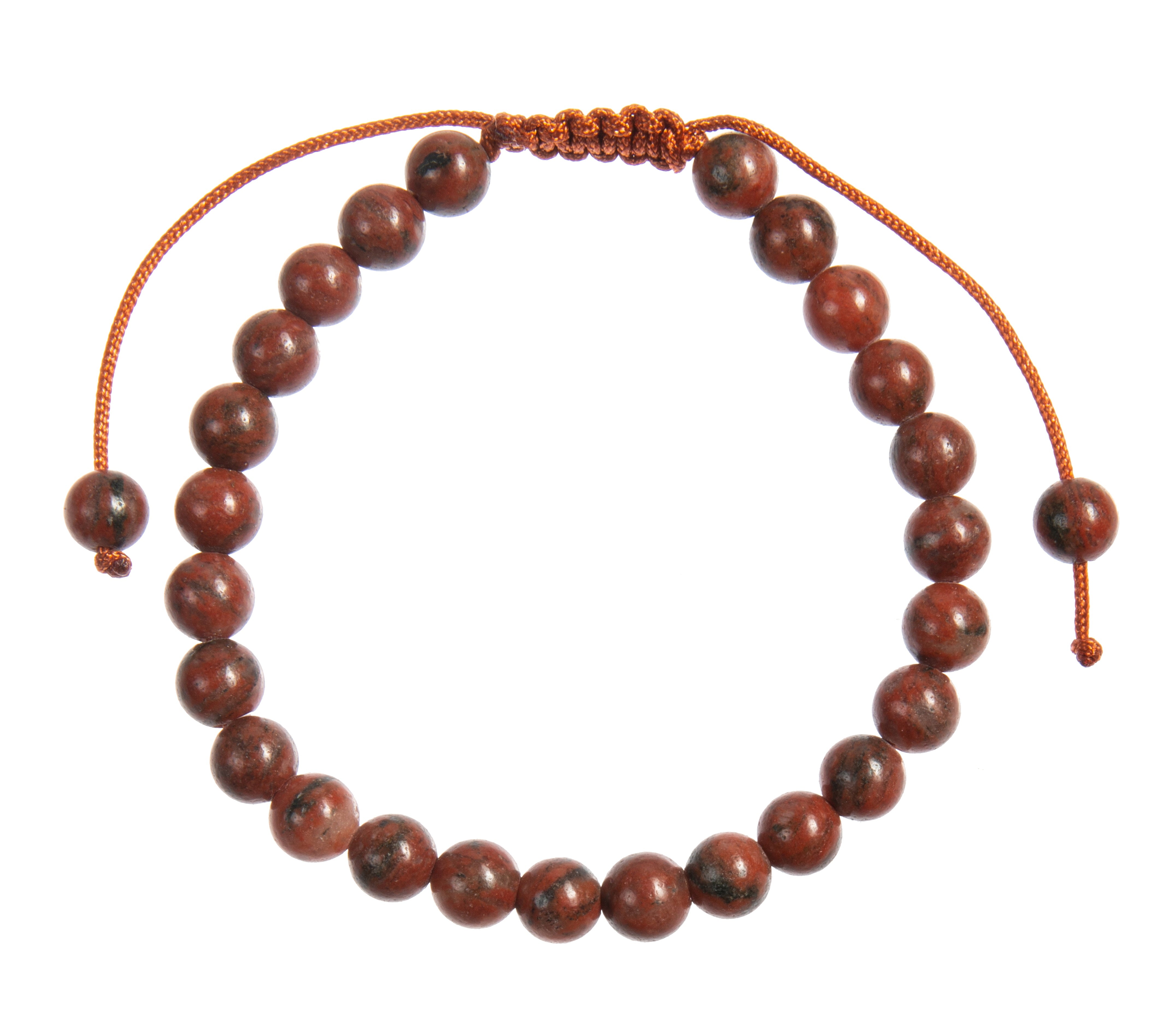 Red Sesame Jasper Beaded Bracelet B4158 - 6MM