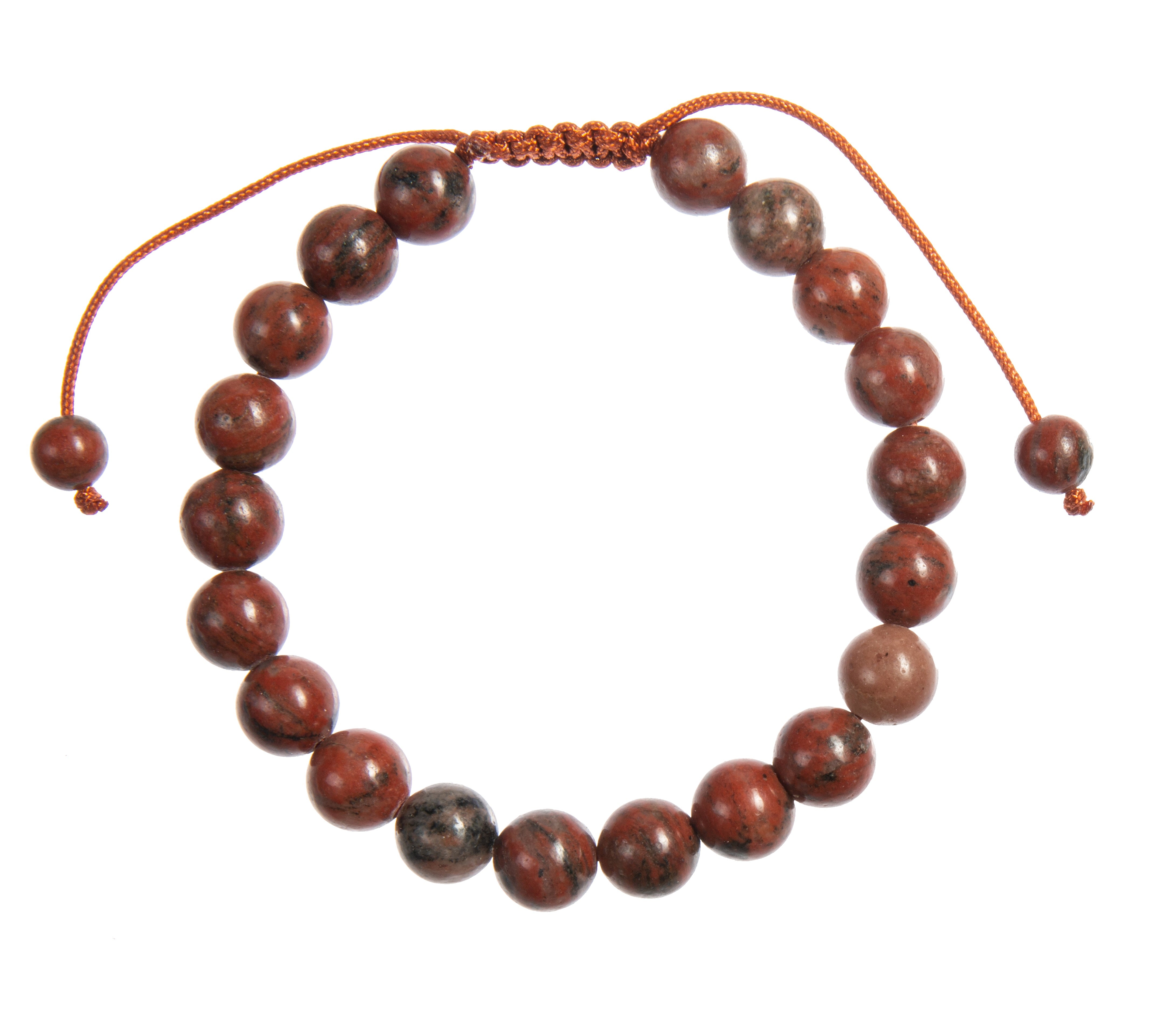 Red Sesame Jasper Beaded Bracelet B4158 - 8MM
