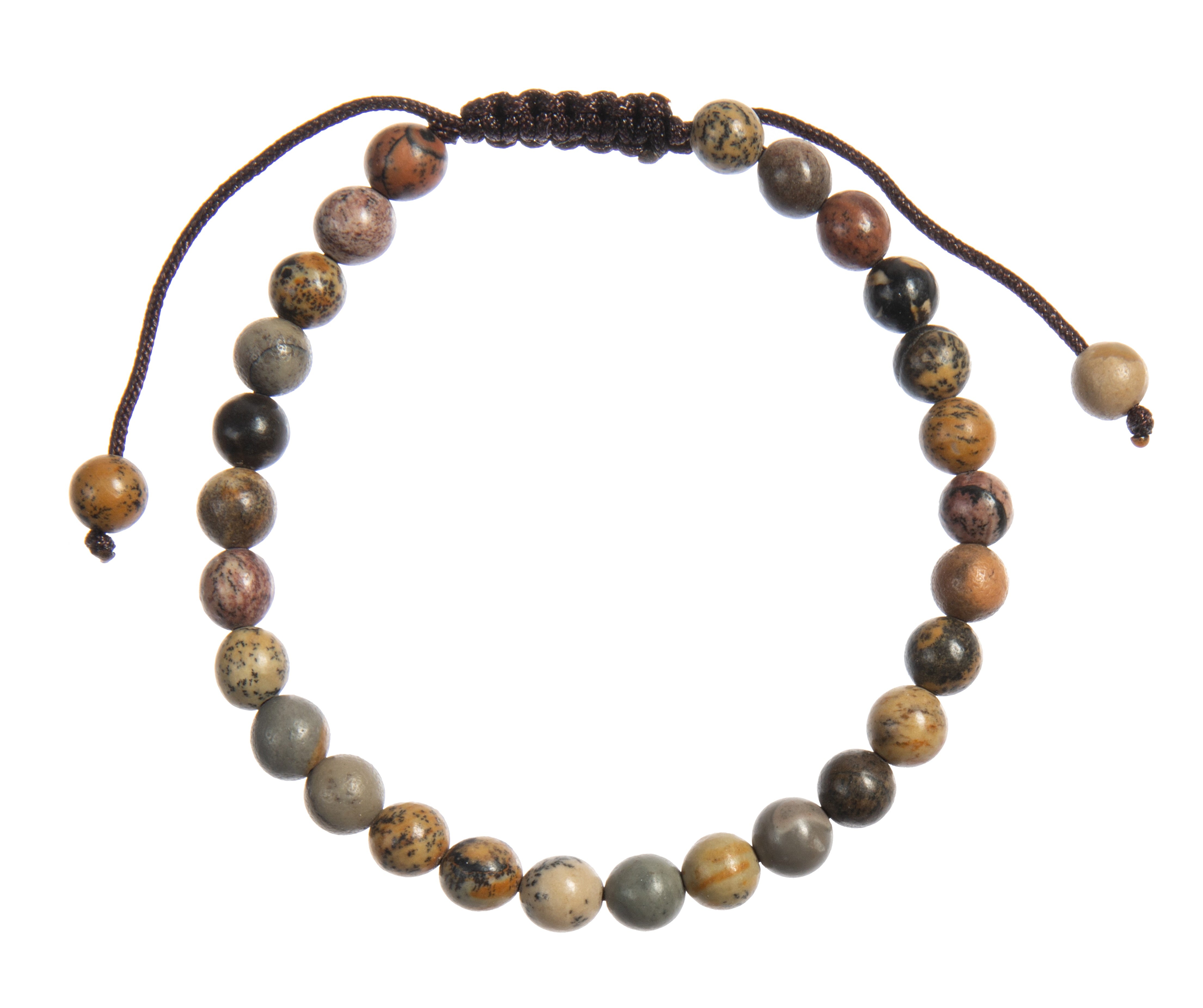 Grass Jasper Beaded Bracelet B4159-6MM