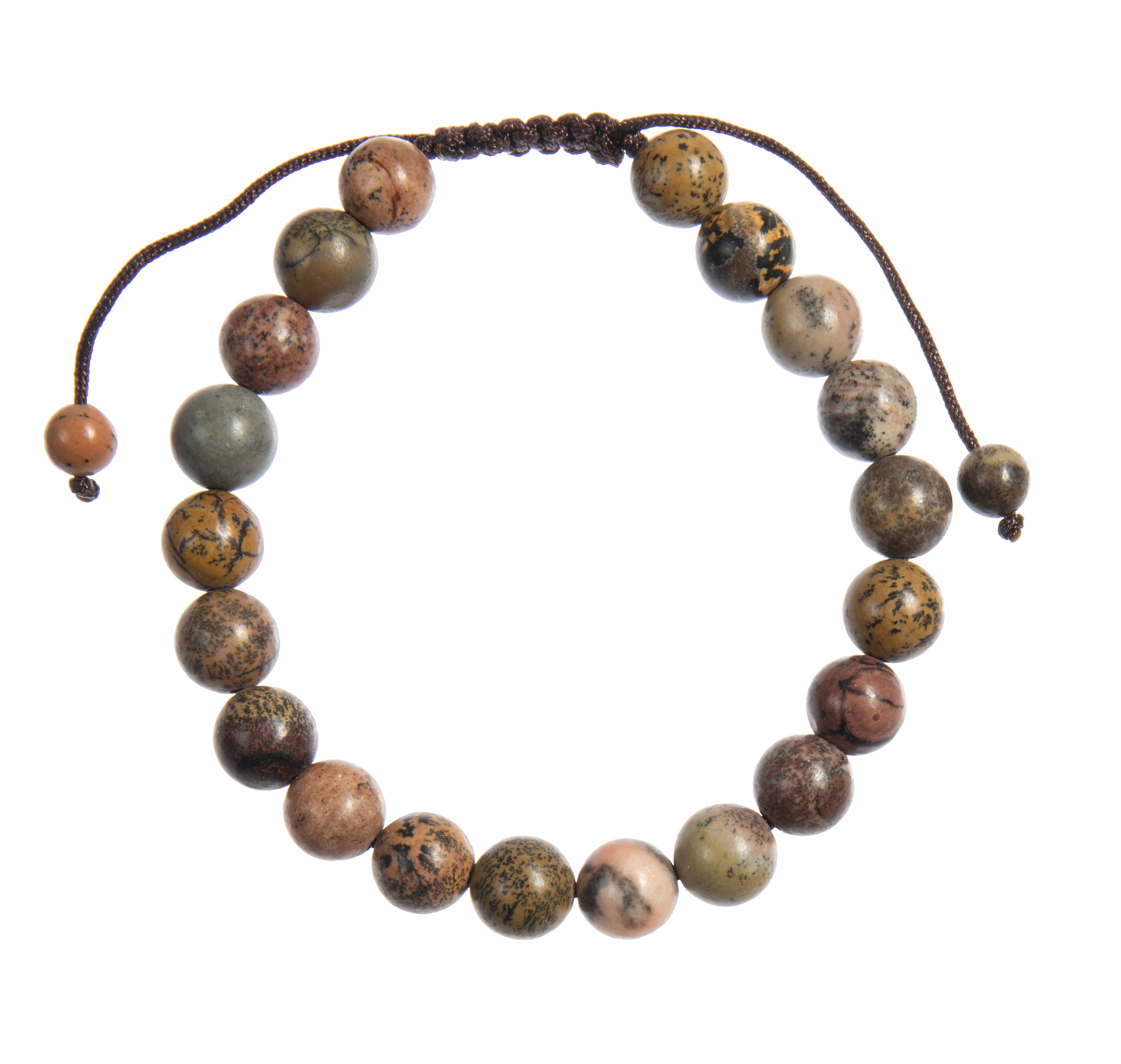 Grass Jasper Beaded Bracelet B4159-8MM