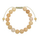 Yellow Jade Stone Braided Bracelet B4168-10MM