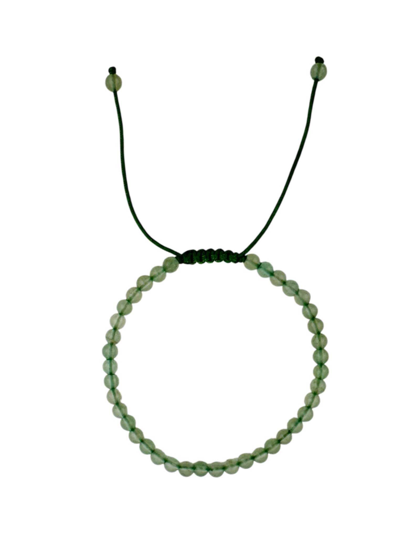 Green Aventurine Braided Bracelet B4262 -4MM