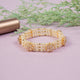 18K Gold Plated Flowers Cubic Zirconia Bracelet B4315