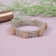 18K Gold Plated Flowers Cubic Zirconia Bracelet B4315