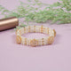 18K Gold Plated Flowers Cubic Zirconia Bracelet B4315