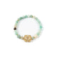 18K Gold Plated Amazonite Cubic Zirconia Strech Bracelet B4317