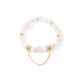18K Gold Plated Moonstone Cubic Zirconia Strech Bracelet B4318