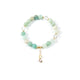 18K Gold Plated Amazonite Strech Bracelet B4319
