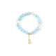 18K Gold Plated Blue Jade Strech Bracelet B4319