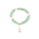 18K Gold Plated Green Aventurine Strech Bracelet B4319