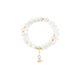 18K Gold Plated Moonstone Strech Bracelet B4319