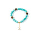 18K Gold Plated Turquoise Strech Bracelet B4319