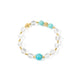 18K Gold Plated Clear Quartz  Strech Bracelet B4320