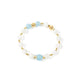 18K Gold Plated Moonstone Strech Bracelet B4320