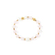 18K Gold Plated Rose Quartz Strech Bracelet B4320