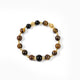 18K Gold Plated Tiger Eye Strech Bracelet B4320