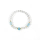 18K Gold Plated Clear Quartz  Strech Bracelet B4321