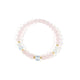 18K Gold Plated Rose Quartz Strech Bracelet B4321