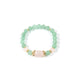 18K Gold Plated Green Aventurine Cubic Zirconia Strech Bracelet B4323