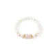 18K Gold Plated Moonstone Cubic Zirconia Strech Bracelet B4323