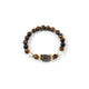 18K Gold Plated Tiger Eye Cubic Zirconia Strech Bracelet B4323