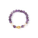 18K Gold Plated Amethyst Cubic Zirconia Strech Bracelet B4322